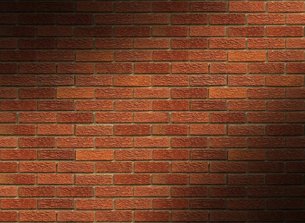 Фон Червоної Цегляної Стіни Освітлений Діагоналі Горизонтально — стокове фото