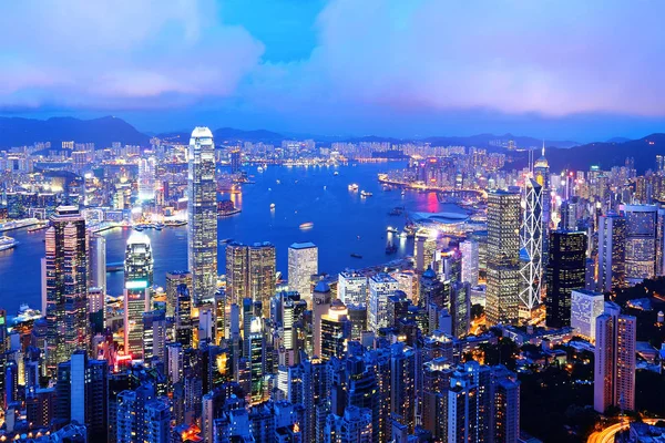 Hong Kong Nachts — Stockfoto