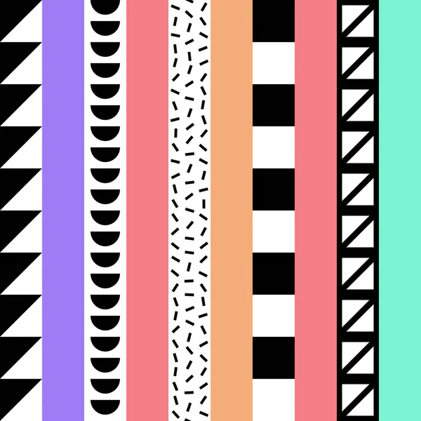 レトロな色部族シームレスパターン ファンシー抽象幾何学アートプリント 民族のヒップスター装飾ラインを背景に — ストック写真