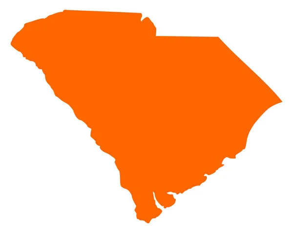 Карта Южной Каролины — стоковое фото