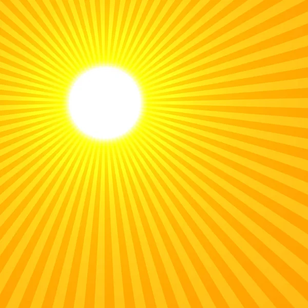 Sarı Güneş Soyut Parlak Bir Merkezden Parlayan Işınlar Illüstrasyon Arka — Stok fotoğraf