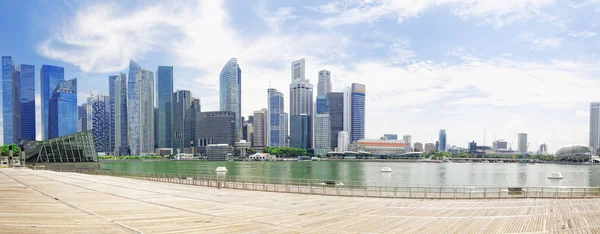 Singapura Skyline Cidade Dia Ásia Famoso Centro Cidade — Fotografia de Stock