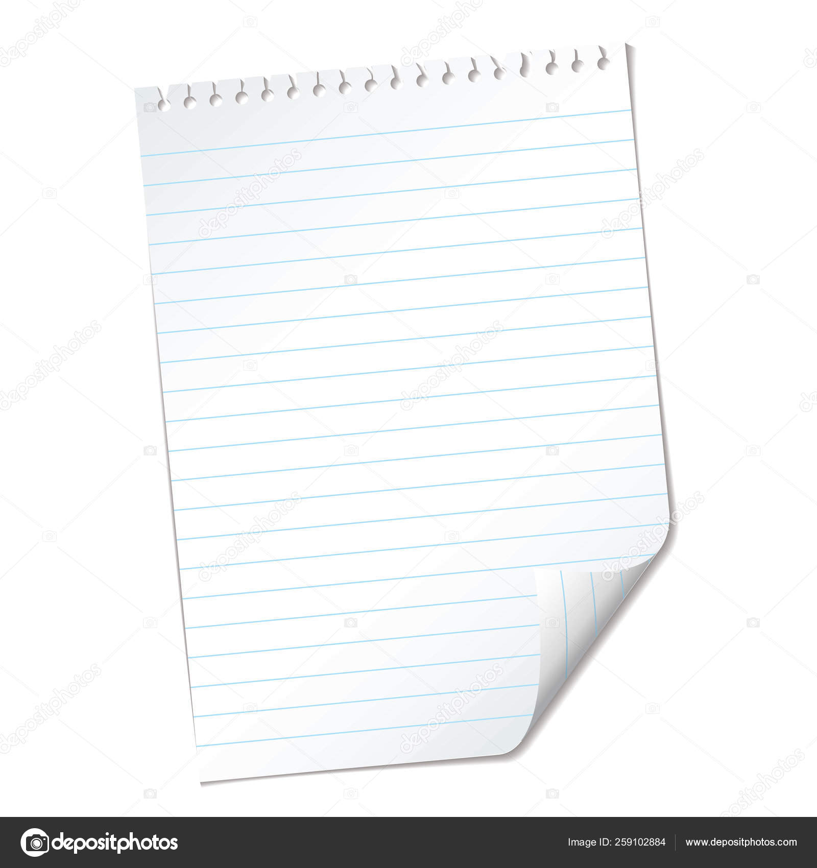 Single Piece White Note Pad Paper Ripped Holes Stock Photo By C Yayimages