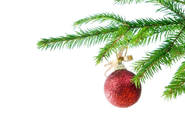 Noel Arka Plan Beyaz Üzerinde Izole Ağaç Noel Dekorasyon — Stok fotoğraf