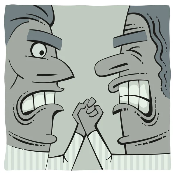 Hand Fight Two Angry Men — Stock Photo, Image