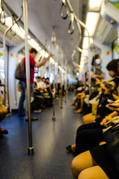 Cena Metro Borrada Uma Grande Cidade Ásia — Fotografia de Stock