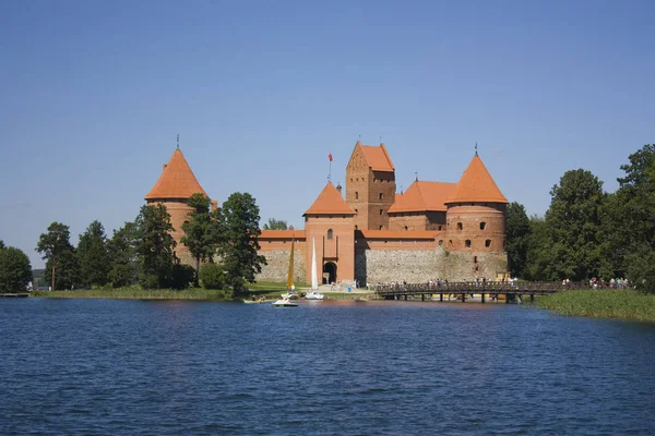 Castillo Trakai Una Isla Lago Lituania — Foto de Stock