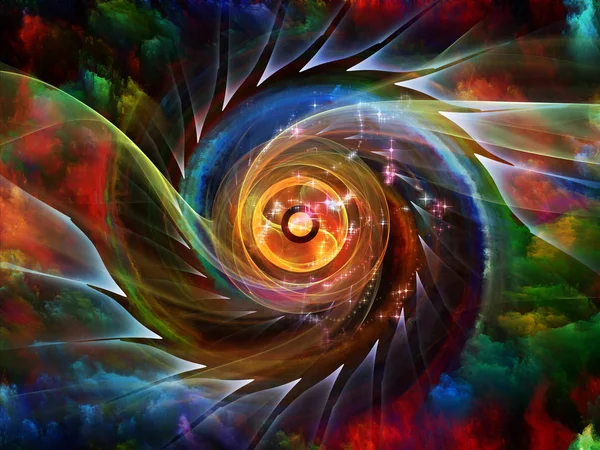 Colors Motion Series Artistic Background Made Fractal Spiral Elements Textures — Stock Photo, Image