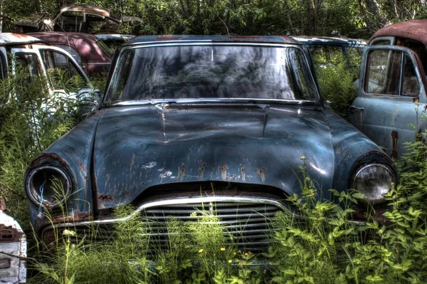 車や車の詳細の写真 バスタネスの古い車の墓地で撮影 — ストック写真