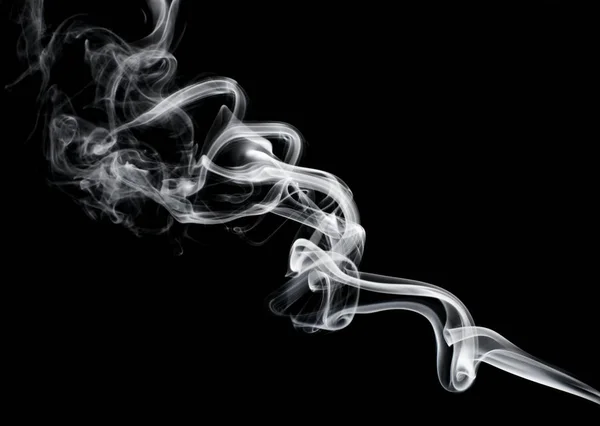 Humo Abstracto Aislado Negro — Foto de Stock