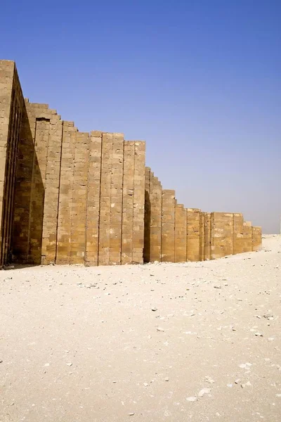 Afbeelding Van Perimeter Muur Bij Step Piramide Van Djoser Saqqara — Stockfoto