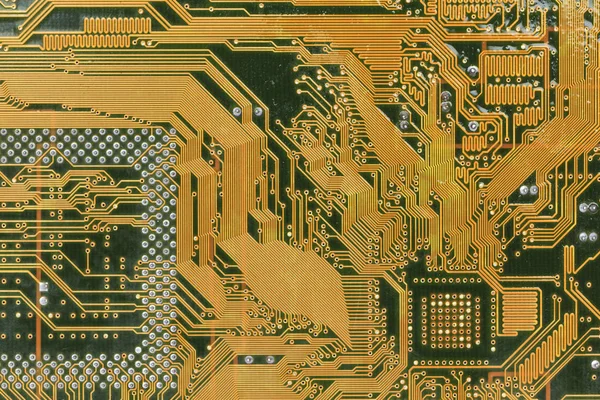 Macro Van Printed Circuit Board Computer Moederbord — Stockfoto