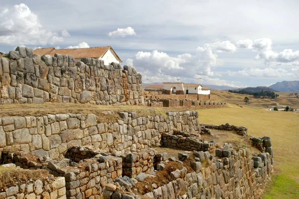 Inca Ερείπια Περού Πολιτιστικής Κληρονομιάς Στην Ands Chinchero Περού — Φωτογραφία Αρχείου