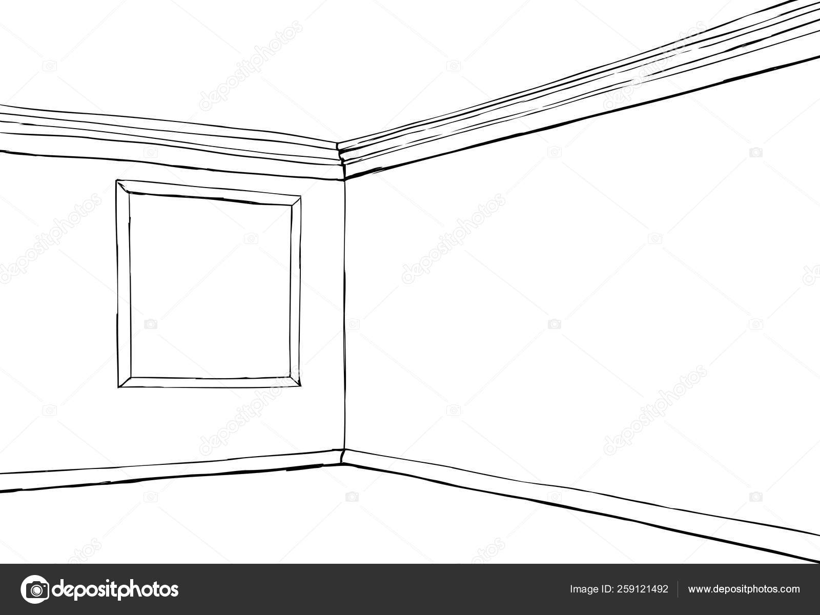 Cartoon Empty Room Background Square Frame Corner Stock Photo by ©YAYImages  259121492