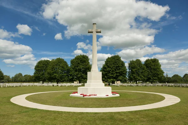 Brittiska Kyrkogården Andra Världskriget Bayeux Calvados Normandie Frankrike — Stockfoto