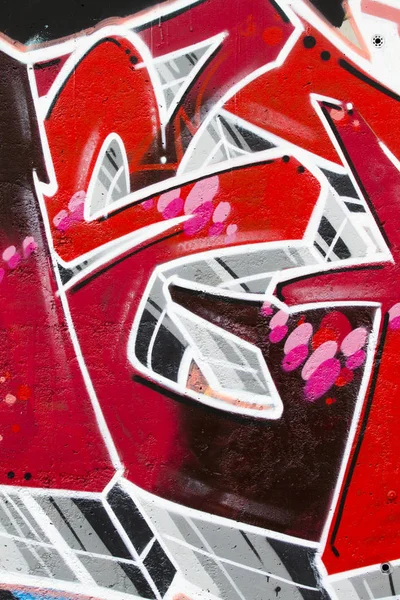 Red Background Picture Urban Graffiti Wall — Stock Photo, Image
