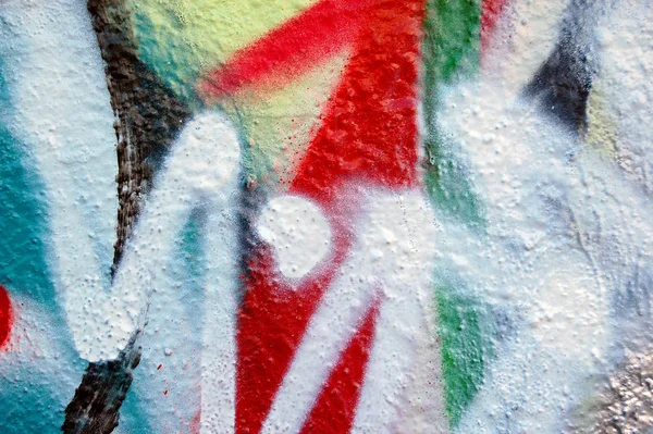 Detail Einer Mit Graffiti Beschmierten Wand — Stockfoto