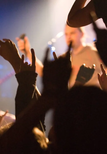 Manos Adolescentes Club Música — Foto de Stock