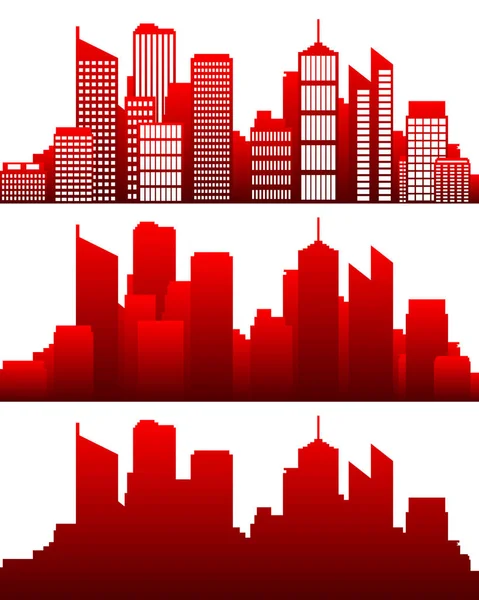 Város Látképe Egyszerű Stílusban — Stock Fotó