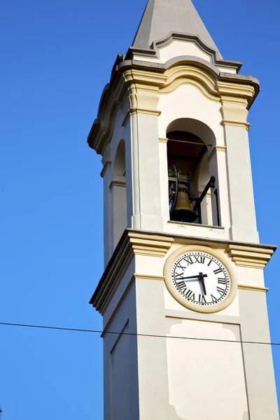 Gorla Viejo Abstracto Italia Pared Torre Iglesia Campana Día Soleado — Foto de Stock