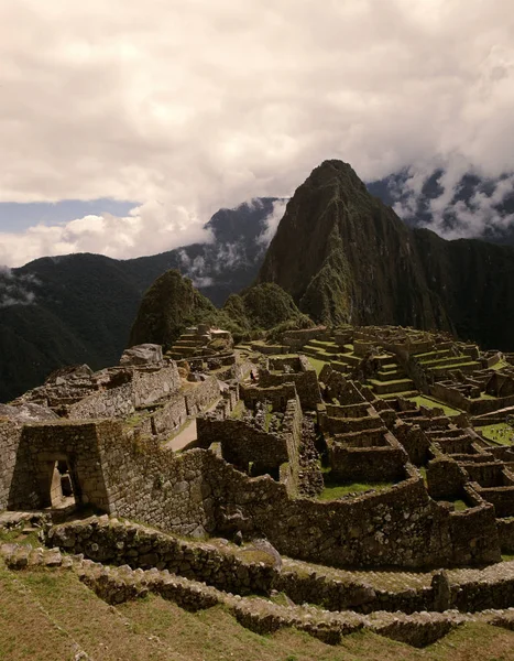 Impresionante Vista Ciudad Del Templo Inca Perdida Machu Pichu Perú — Foto de Stock