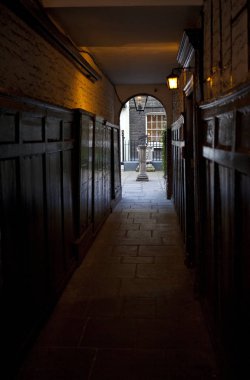 The historic Pickering Place in London.  It is the city's smallest square and the location of the last ever duel in London. clipart