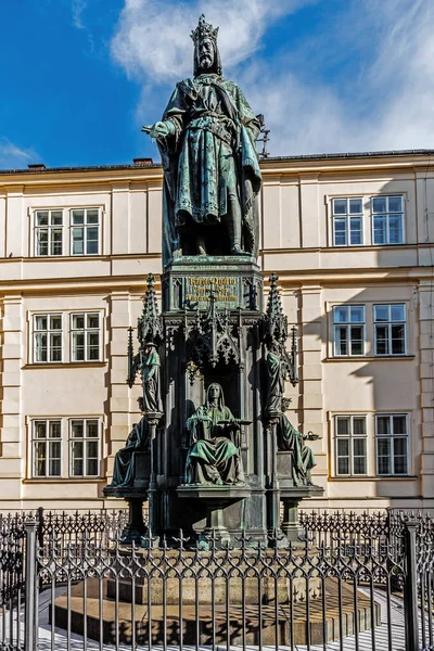 Monumento Carlos 1316 1378 Sacro Imperador Romano Germânico Rei Boêmia — Fotografia de Stock