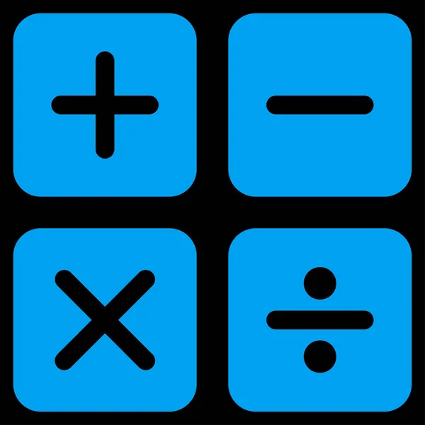 Ikonę Kalkulator Ten Płaski Symbol Rastrowy Wykorzystuje Kolor Niebieski Zaokrąglone — Zdjęcie stockowe