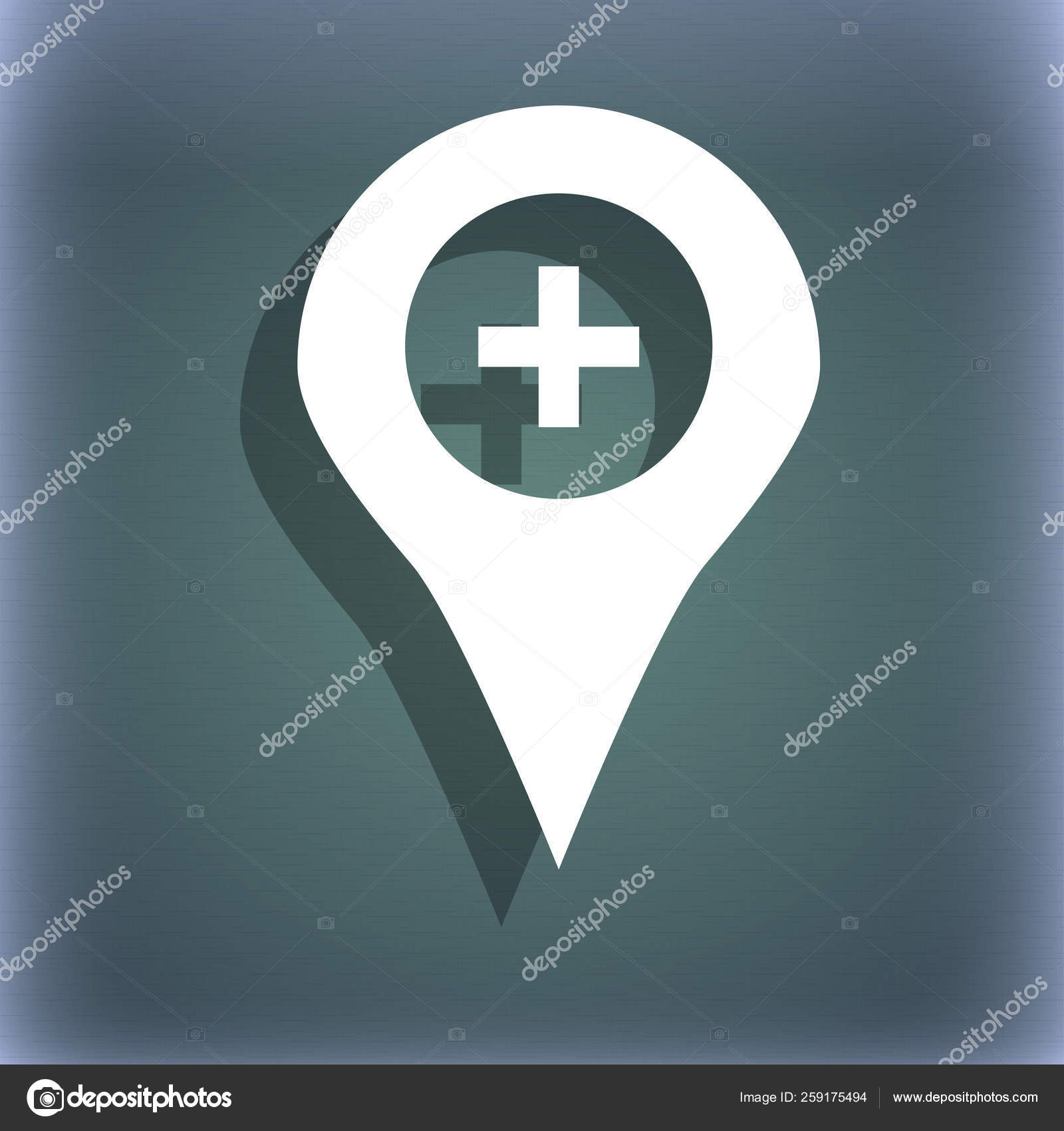 Map Pointer Gps Location Icon Symbol Blue Green Abstract Background ...