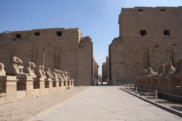 Karnak Tapınağı Luksor Egypt Ana Giriş Pilonlar — Stok fotoğraf