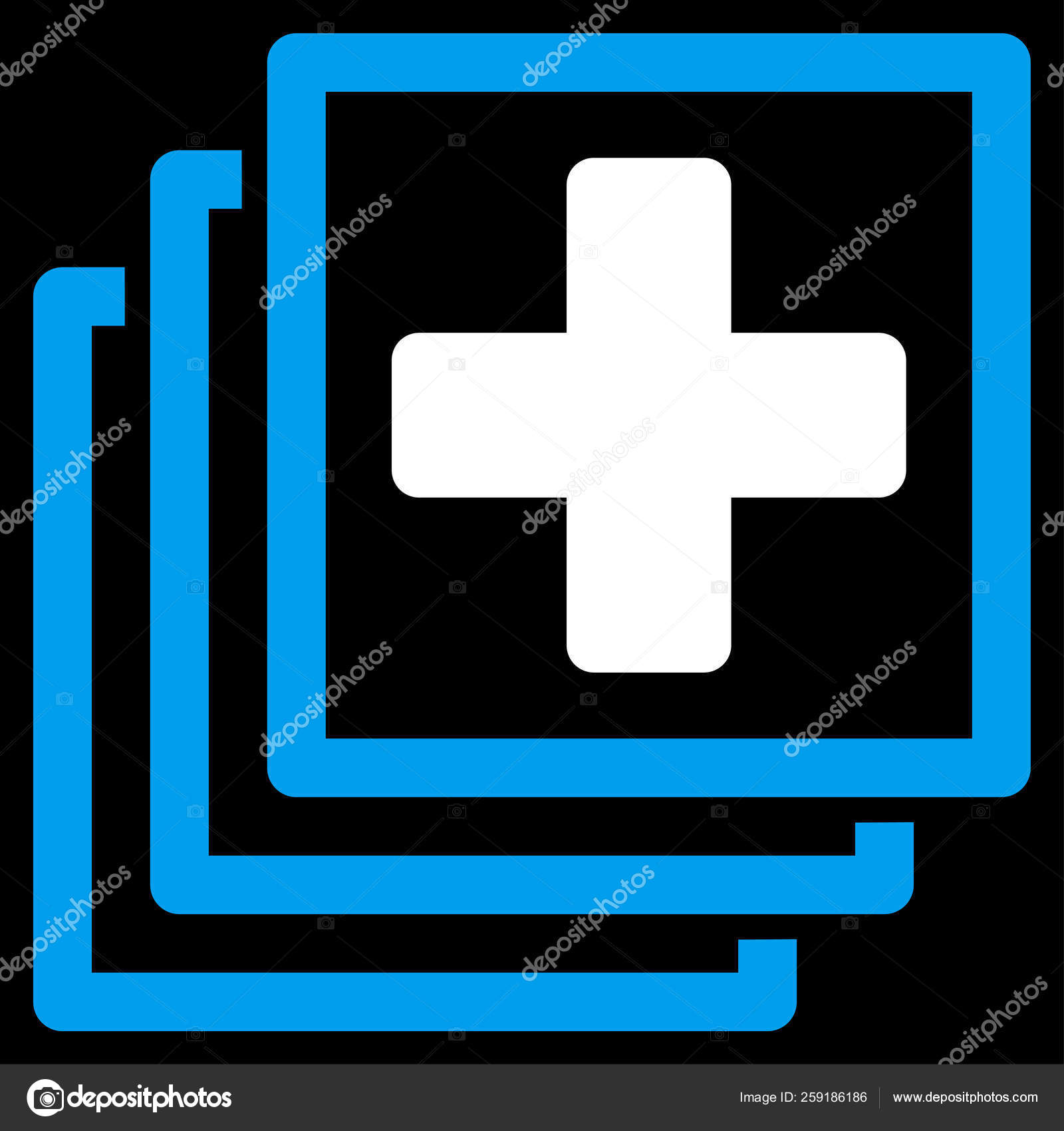 Medical Docs Glyph Icon Style Bicolor Flat Symbol Blue White Stock Photo Image By C Yayimages 259186186