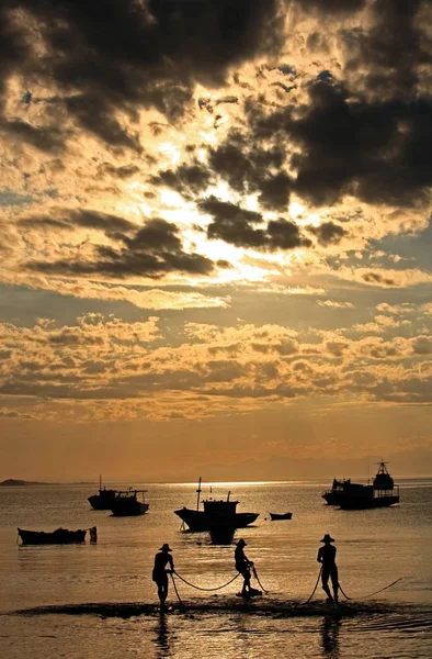 Sonnenuntergang Über Praia Armacao Der Schönen Typisch Brasilianischen Stadt Buzios — Stockfoto