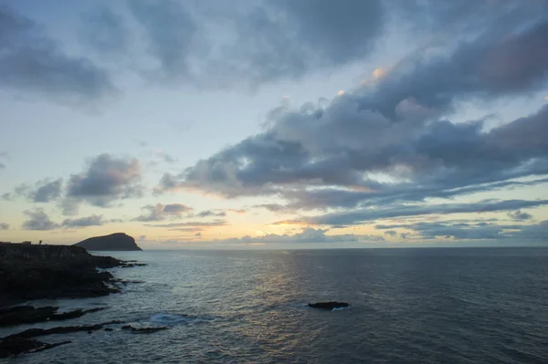 Hdr Colred Sunrise Nubes Sobre Océano Atlántico Tenerife Islas Canarias — Foto de Stock