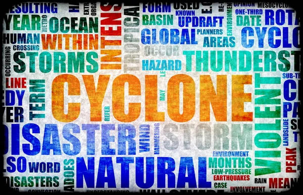 Cyclone Natural Disaster Art Background — Stock Photo, Image