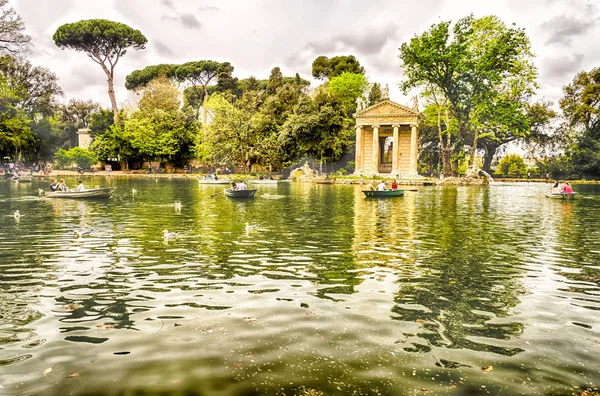 Aesculapius Tempel Giardino Del Lago Villa Borghese Rom — Stockfoto