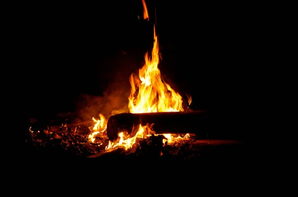 Vista Próxima Queima Chamas Fogo Quente Fundo Texturizado — Fotografia de Stock