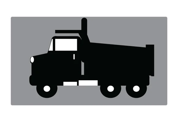 Big Truck Schwarz Auf Weiß — Stockfoto