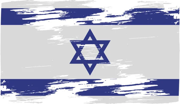 Vlag Van Israe Met Oude Textuur Illustratie — Stockfoto