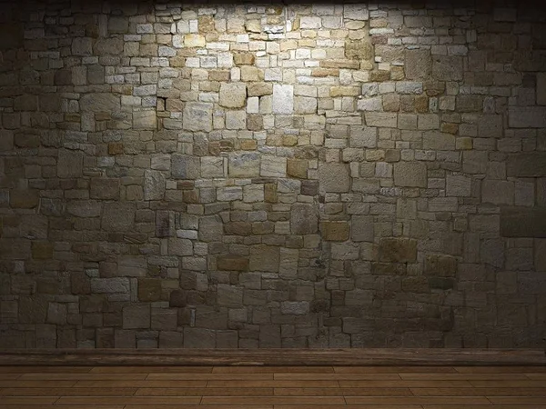 Illuminated Stone Wall Made Graphics — Stock Photo, Image
