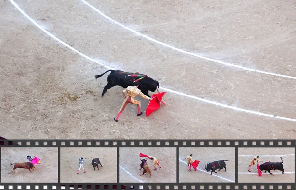 世界で最も論争のイベントの一つ 2010年10月1日にスペインのマドリードで闘牛の事実に基づく画像 — ストック写真