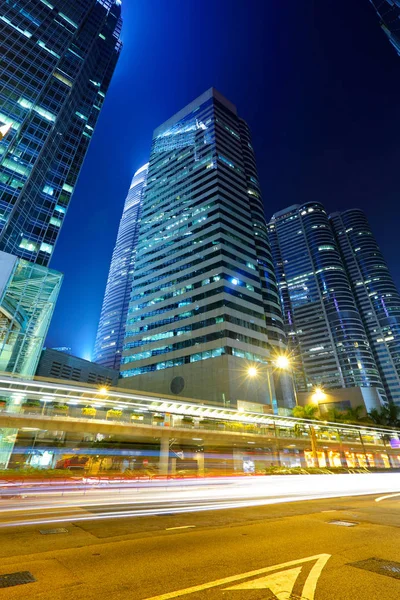 Sentieri Leggeri Hong Kong Notte — Foto Stock