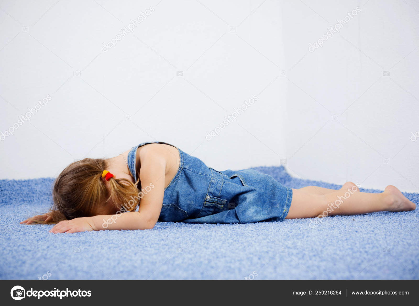 Crying Child Lying Floor Stock Photo C Yayimages 259216264