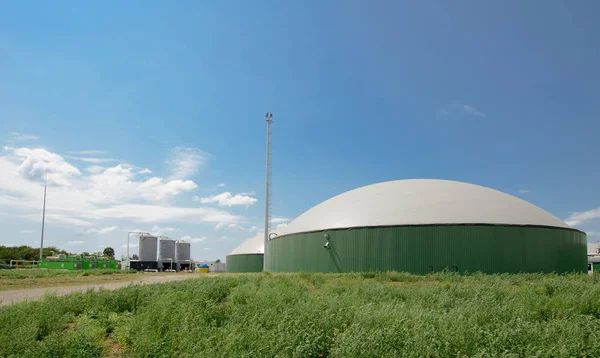 Ottenere Elektroenergii Sull Impianto Biogas — Foto Stock