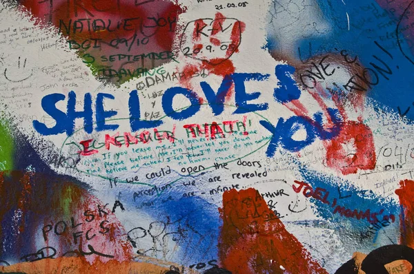 Detail Lennon Wall Prague — Stock Photo, Image