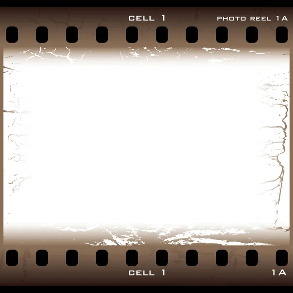 Single Piece Film Brown Grunge Effect — Stock Photo, Image