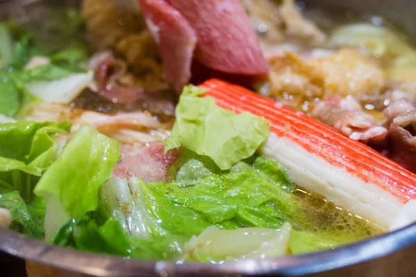 Тайванська Гарячий Горщик Традиційне Китайське Блюдо — стокове фото