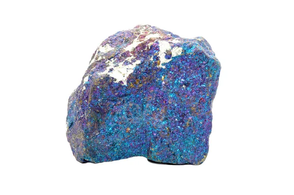 Exempel Vacker Chalcopyrite Bornite Naturpreparat Isolerad Vit Bakgrund — Stockfoto