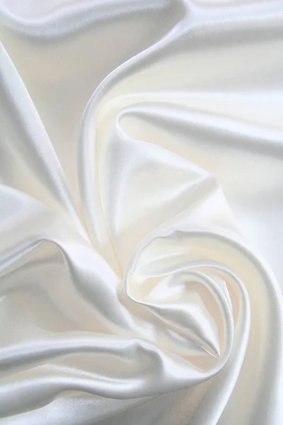Λείο Κομψό Λευκό Μετάξι Μπορεί Χρησιμοποιηθεί Φόντο Του Γάμου — Φωτογραφία Αρχείου