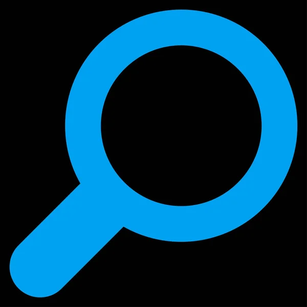 从原始设置的视图图标 这个孤立的单位符号在黑色的背景上绘制颜色是蓝色 角倒圆角 — 图库照片
