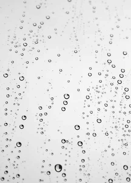 Druppels Regen Het Raam Glas Ondiep Dof — Stockfoto
